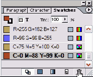 �������� �� ����������� Delete Swatch ����� ������� ��������� �������