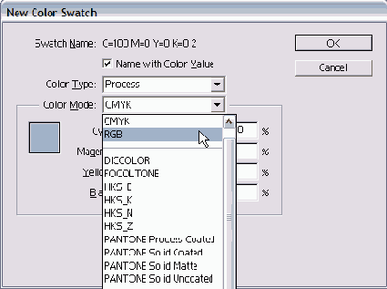 ���������� ������ � ������ Color Mode