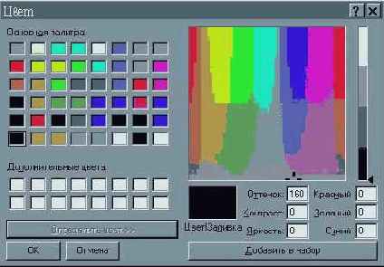 Палитра цветов Windows