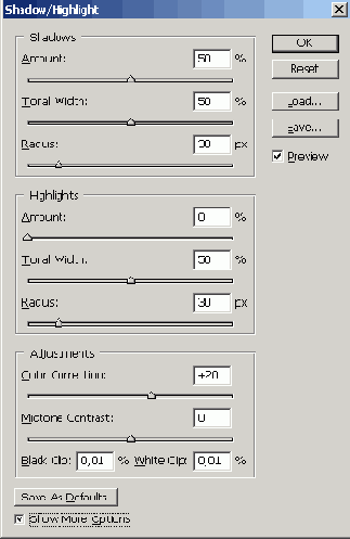 ������� Shadow/Highlight