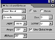 Применение эффектов слоя в программе ImageReady