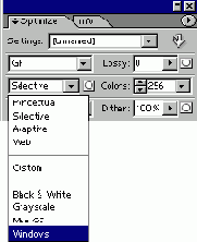 Создание специальной палитры в программе ImageReady для изображений в режиме Indexed Color
