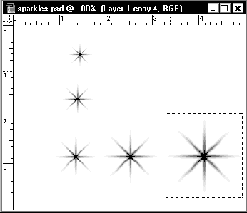 Кисти имитации сверкающих бликов
