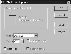 Фильтр экспорта в формате GIF89a