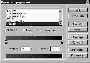 Создание нового цветового градиента