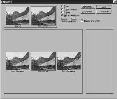 Коррекция теней, бликов, средних тонов и насыщенности