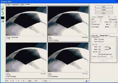 ���������� ���� ������� Save For Web ...