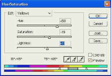 ��������� ������� Hue/Saturation