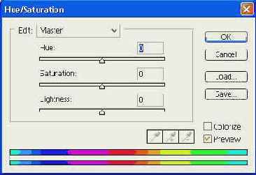 ���� ���������� �������� Hue/Saturation