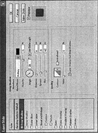 Использование эффектов слоя
