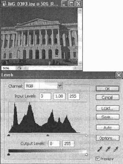 Настройки цветовых уровней