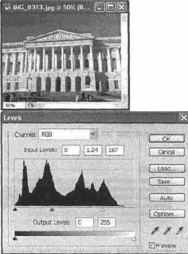 Настройки цветовых уровней