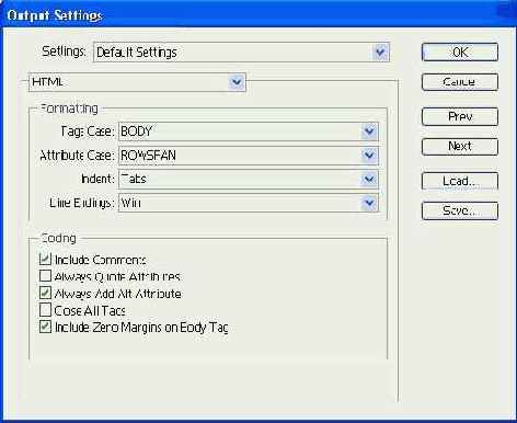 ���������� � ������� ������� Save For Web... (��������� ��� Web...)