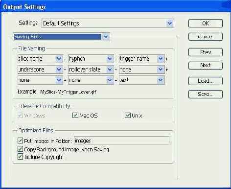 ���������� � ������� ������� Save For Web... (��������� ��� Web...)