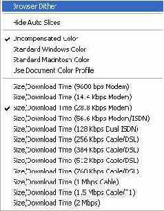 ���������� � ������� ������� Save For Web... (��������� ��� Web...)