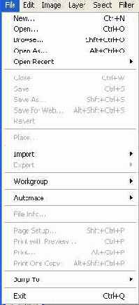 ������� ������������ � ������ PhotoShop � ImageReady