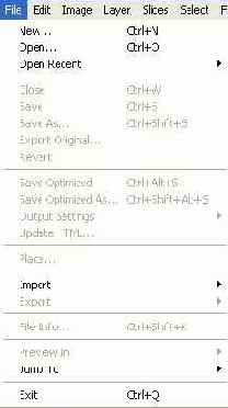 ������� ������������ � ������ PhotoShop � ImageReady