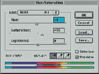 ������� Hue/Saturation