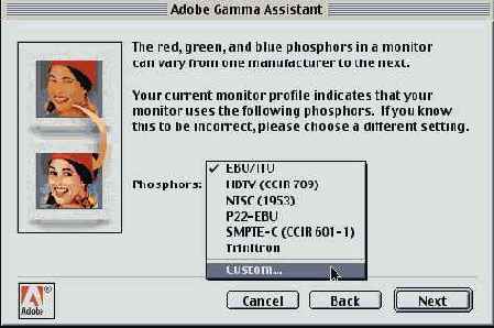 ���������� ���������� � ������� Adobe Gamma