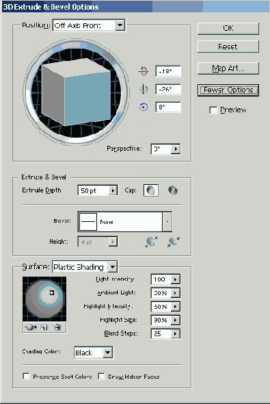 ���������� ���� 3D Extude & Bevel_Options
