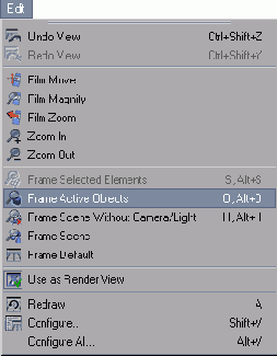 ��� �������� �� ���� ������ � ������ �� ����� �������� �������� Cameras > Editor Camera