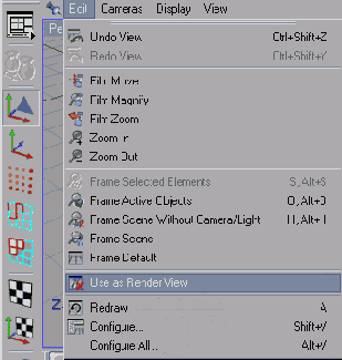 ����� ������������� ���������� ������ � ������ ���� ���� ������ Edit > Use as Render View