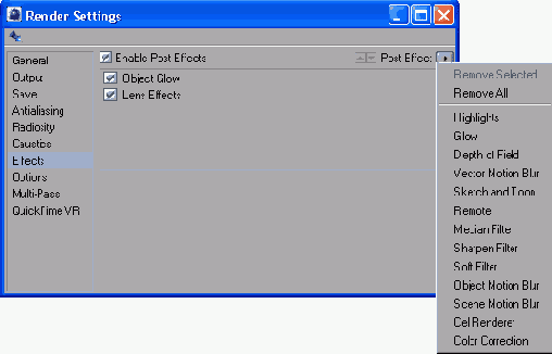 �������� ������ ����������� � ���� Post Effects