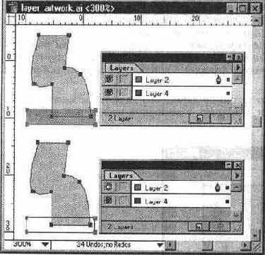 Видимые слои в полноцветном режиме