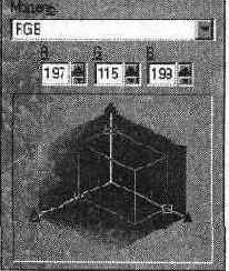 Цветовая модель RGB представляется
