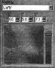 Цветовая модель L*a*b представляется