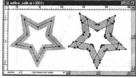 Исходный объект и результат действия