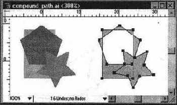 Исходные объекты и результат действия