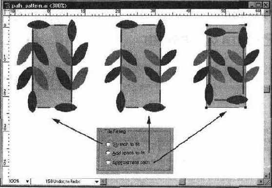 Пример декоративных контуров с