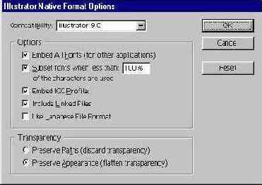 ���������� ��������� � �������� ������ ��������� Adobe Illustrator