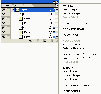 ������� � ������ � ������� Layers