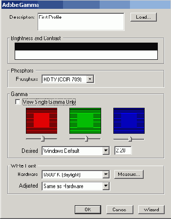 ���� Adobe Gamma � ������ ������ ����������