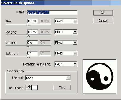���� Scatter Brush Options