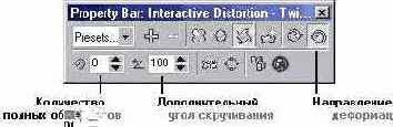 Панель атрибутов инструмента Interactive Distortion при выборе деформации зигзага