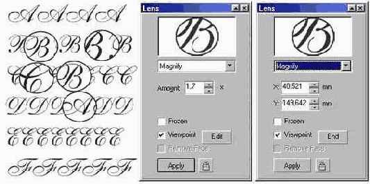 Линзы с заданными точками обзора