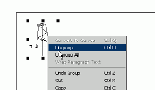 ������� ����������� � ��������� Ungroup All