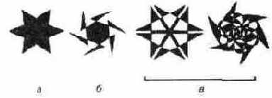 Переплетение лучей шестиконечной