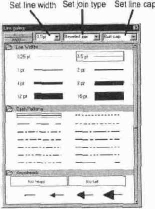 Окно галереи Line gallery