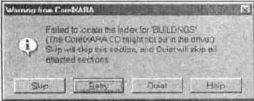 Предупреждение об отсутствии файла описаний