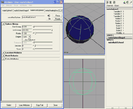 ���� ������� Attribute Editor
