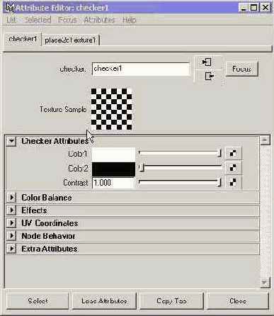 ������ Checker Attribute � ���� ������� Attribute Editor
