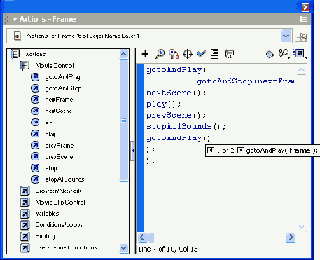 ������ Actions ����� ���������� ������ �������� stop
