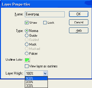 ���������� ���� Properties ��������� ��������� ����