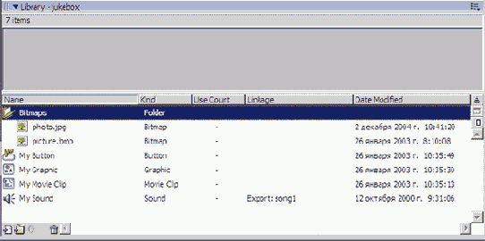 ����������� ������� � ������� Library