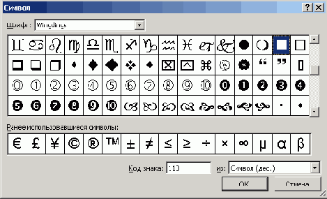 Шрифт, маркеры и отступы абзацев
