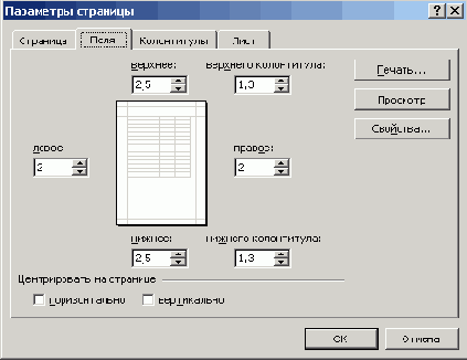 Настройка полей